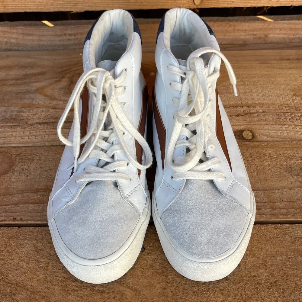 Madewell Sidewalk Colorblock Leather Hightop Sneakers Womens 9M Mens 7.5M - Picture 2 of 11